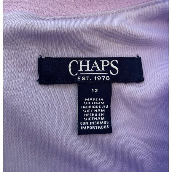 Chaps Sleeveless Lavender A-Line Dress Polyester/Spandex Size 12 - Picture 3 of 10